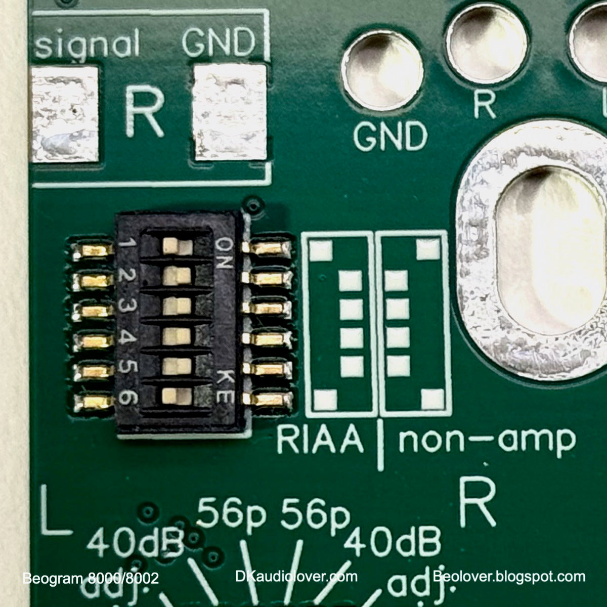 Internal RIAA Pre-Amplifier for Beogram 8000 and 8002